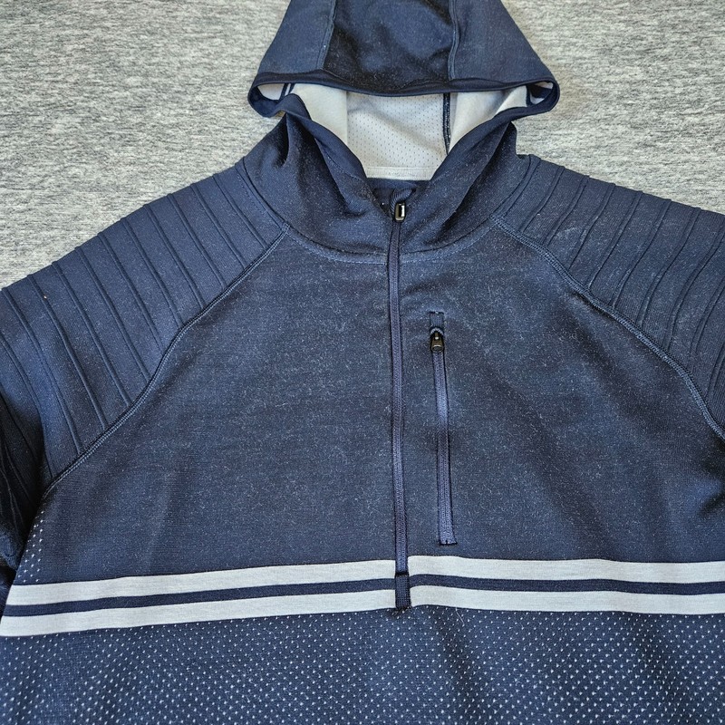 Smartwool Intraknit Merino Tech 1/4 Zip Men's Large Hoodie Performance Navy Blue gallery
