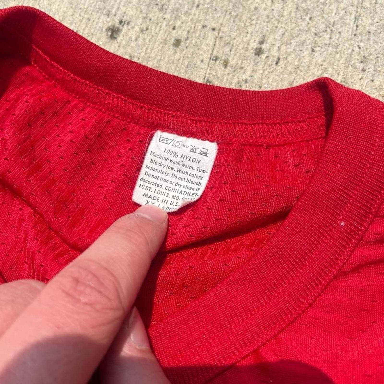 Boxy Maryland red and white sportswear practice jersey gallery