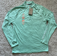 Nike Chicago Marathon 2022 1/4 Zip Pullover Top Green DX4492-308 Men’s Size S