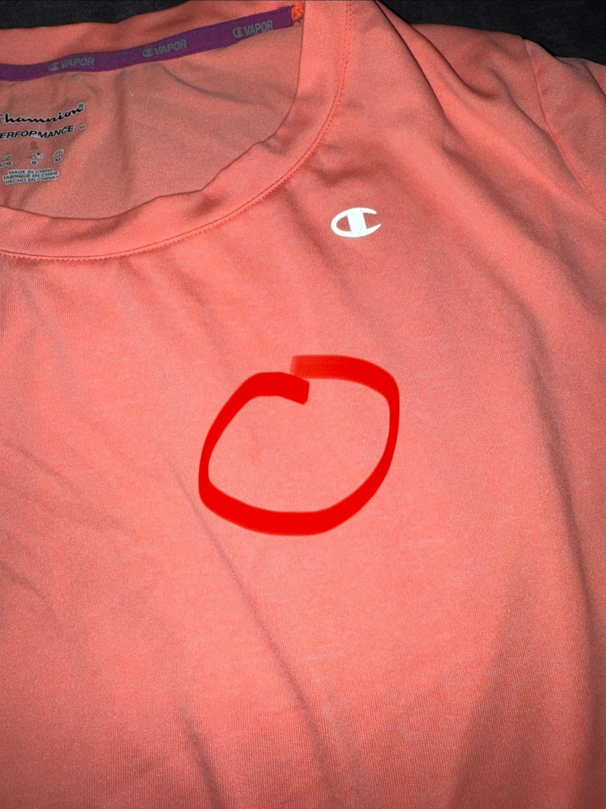 Champion Performance Coral Pink Short Sleeve Athletic Shirt L gallery