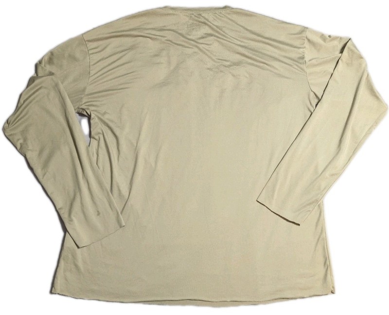Barbell Apparel Long Sleeve Performance Shirt Mens L Beige Gym Athletic Tee gallery