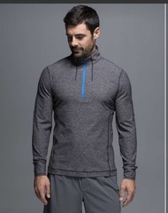 Lululemon Sweat Session 1/2 Zip Silver Pullover Long Sleeve Size Small