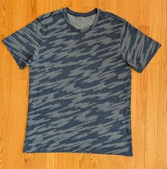 Lululemon Metal Vent Breathe Short Sleeve Shirt Scatter Surface Blue Men’s Sz XL