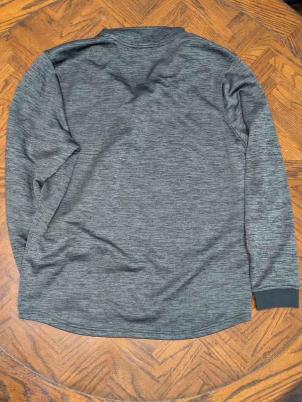 Under Armour Pullover - Men's M - Gray and Orange Quarter Zip Sweatshirt Jacket gallery