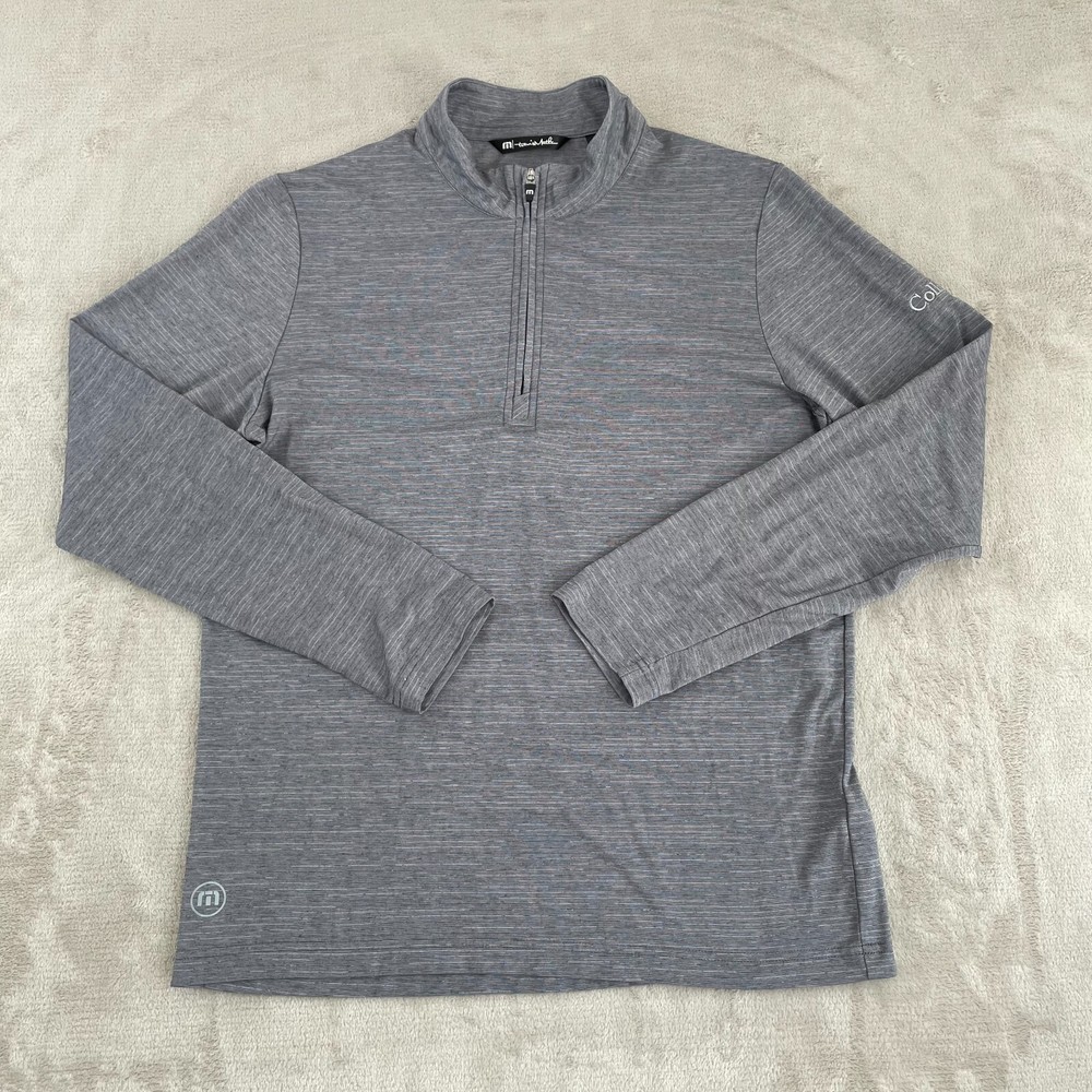 Travis Mathew Havasu 2.0 1/4 Zip Golf Pullover Men Medium Grey Performance NWOT
