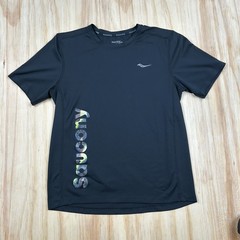 Saucony Men’s Graphic Short Sleeve Running Shirt Black Small