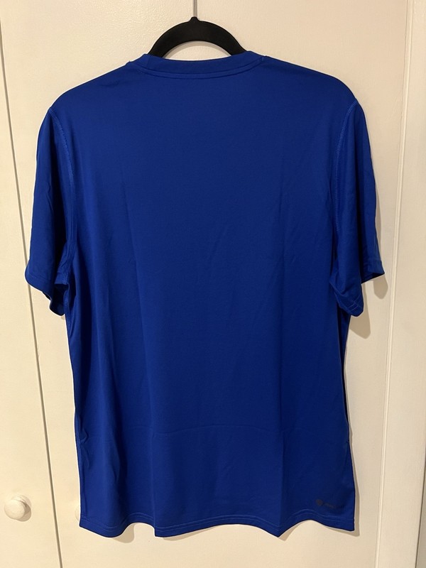 NWT Adidas Men's Medium Creator Short Sleeve T Shirt Crew Royal Blue White Tee gallery