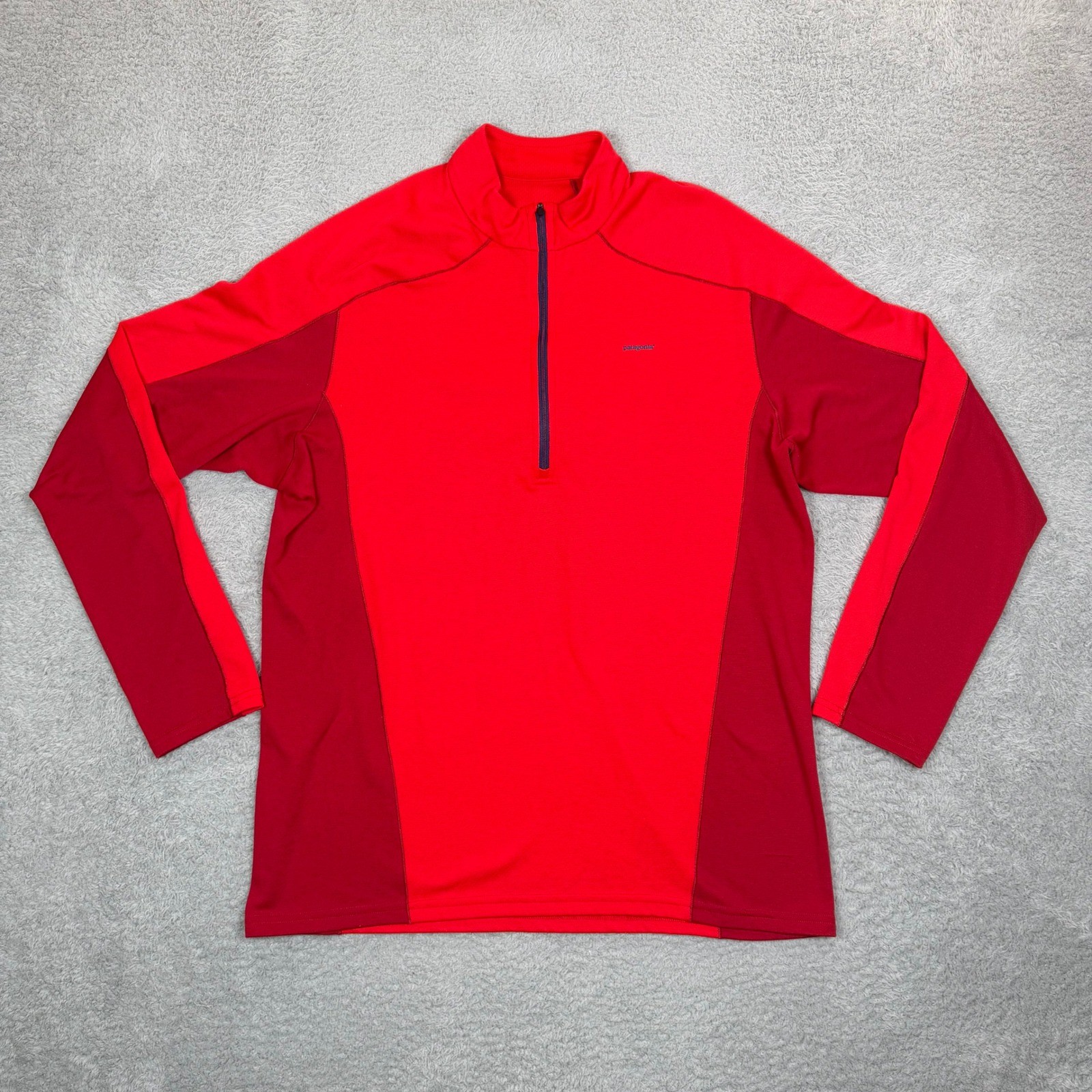 Patagonia Capilene 3 Midweight 1/4 Zip Red Polartec Base Layer Mens XL 44441F0 gallery
