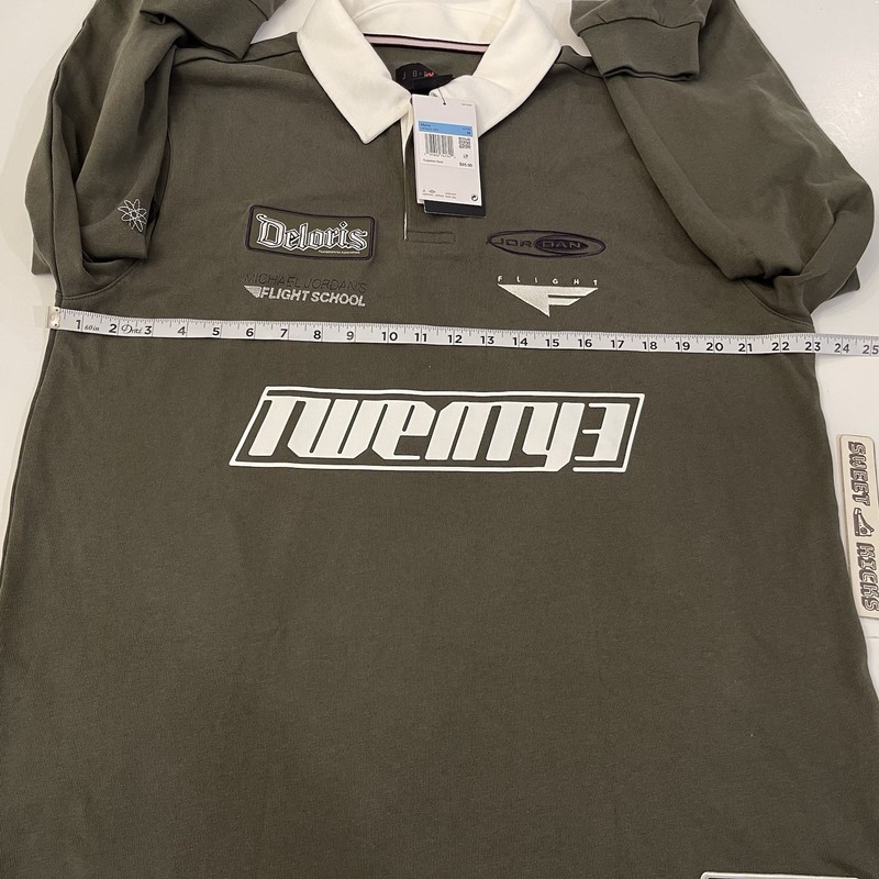 Jordan Essentials Men's Long-Sleeve Rugby Top Men Size M Green Sample HF9323-325 gallery