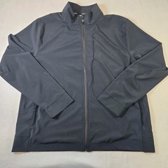 LEG3ND Men’s Mock Neck Performance Full Zip Windbreaker Black Sz XL