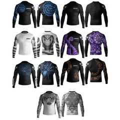 Raven Fightwear Ranked BJJ Men’s Long Sleeve Rashguard Various Colours & Styles