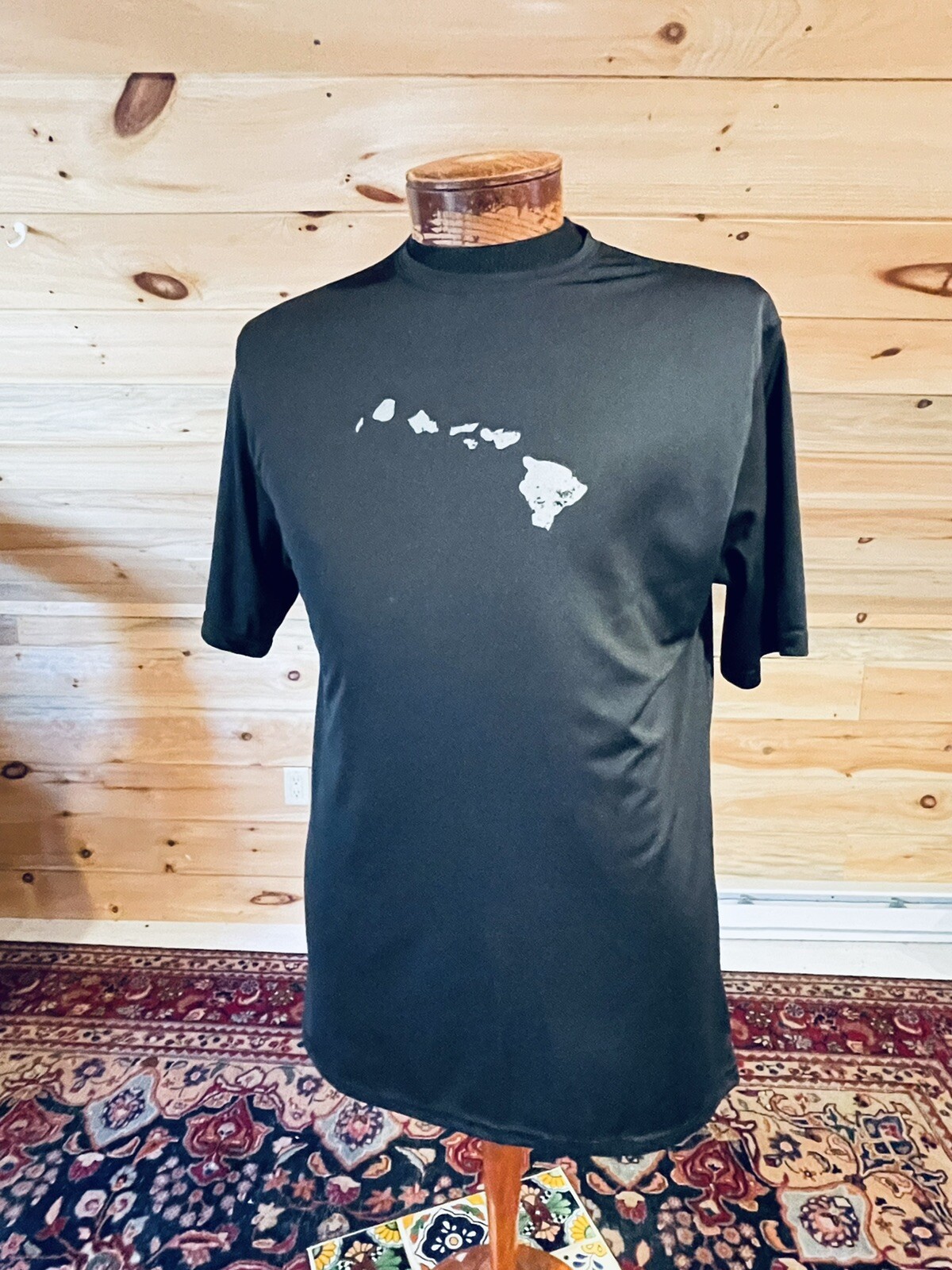 NEW Hulakai Hawaii BLACK Active Performance Syntrel T Shirt Surfing men's L gallery