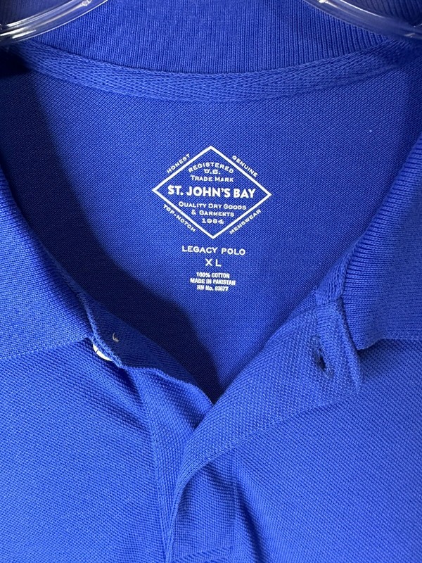 Mens Shirt St John's Bay Legacy Polo Performance Short Sleeve Collared Size XL gallery