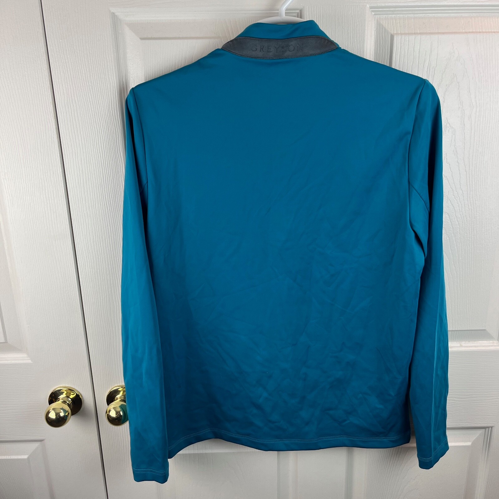 New NWT Men's Greyson Sequoia 1/4 Zip Pullover Medium M Salamander Blue Golf gallery