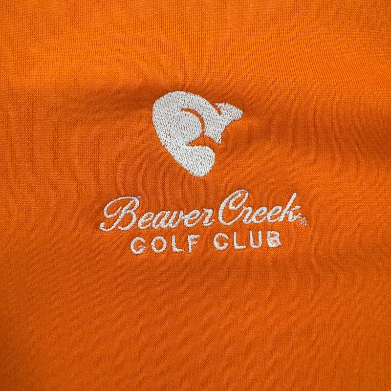 KJUS Shirt Mens Large Orange Keano Half Zip Golf Pullover Beaver Creek UPF50 gallery