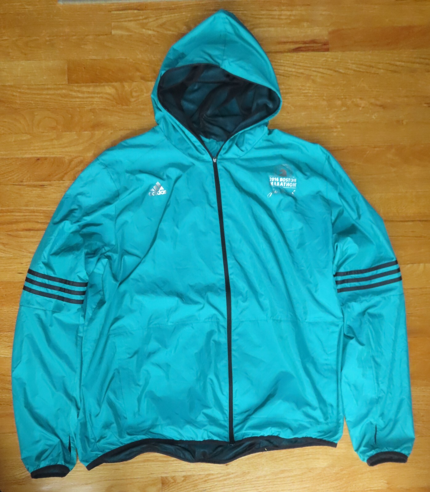 April 2016 Adidas 120th B.A.A. BOSTON MARATHON Zippered (2XL) Hooded Jacket gallery
