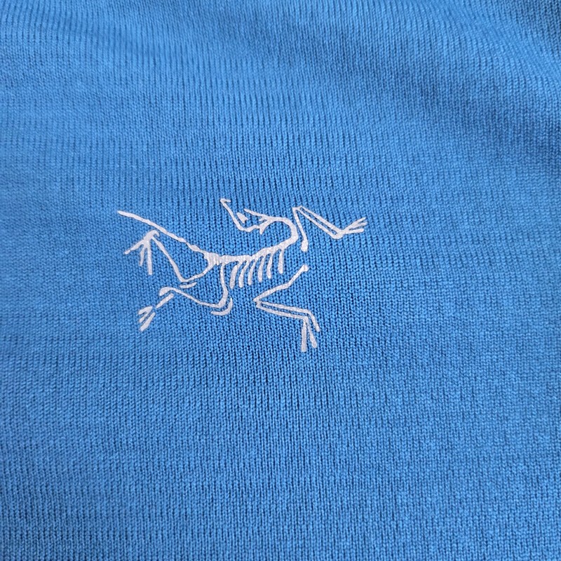 Arcteryx Thetis 1/4 Zip Neck Mens Medium Thermal Grid Fleece Blue Mid Base Layer gallery