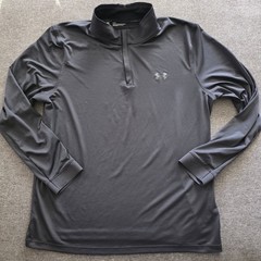 Under Armour Golf Men’s L Black Solid Loose 1/4 Zip Mock Neck Pullover