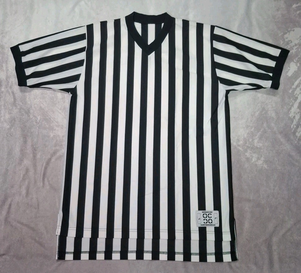 Officials Choice Referee Shirt Size Large Adult Size Stripe Jersey for Sports gallery