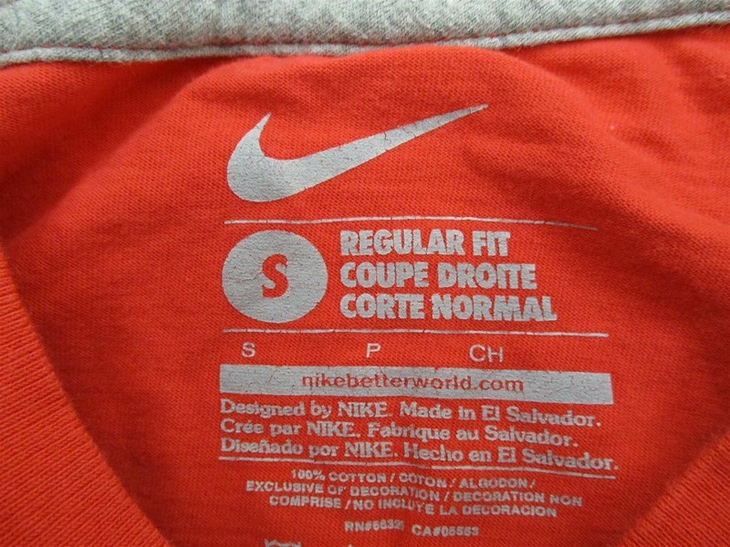 NIKE Men's Size S Athletic 100% Cotton JUST DO IT Short Sleeve Red Shirt gallery