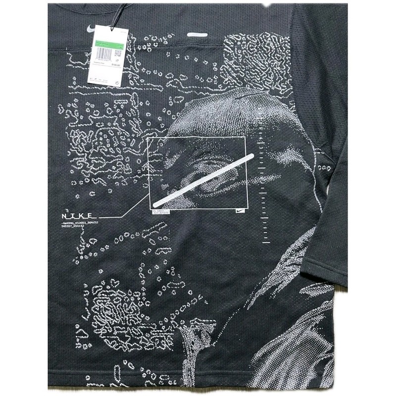 Nike Street Vision Mens Long Sleeve Black Mesh Top Boxy XL Jersey Style NWOT gallery