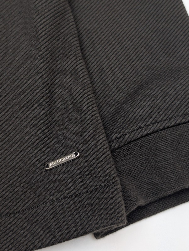 Autograph 1/4 Zip Cotton Rich Pullover Jumper Mens Size 2XL Dark Olive RRP £50 gallery
