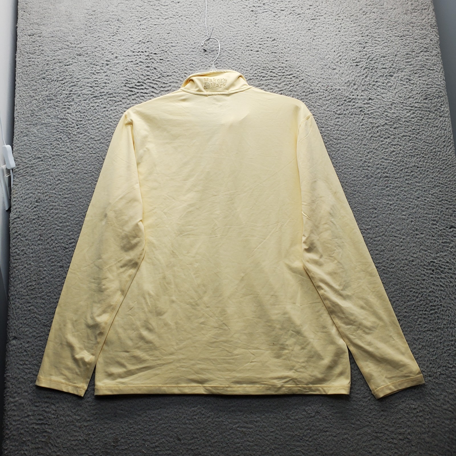 Marine Layer Weekend Sport 1/4 Zip Pullover Mens XL Yellow Preppy Long Sleeve gallery