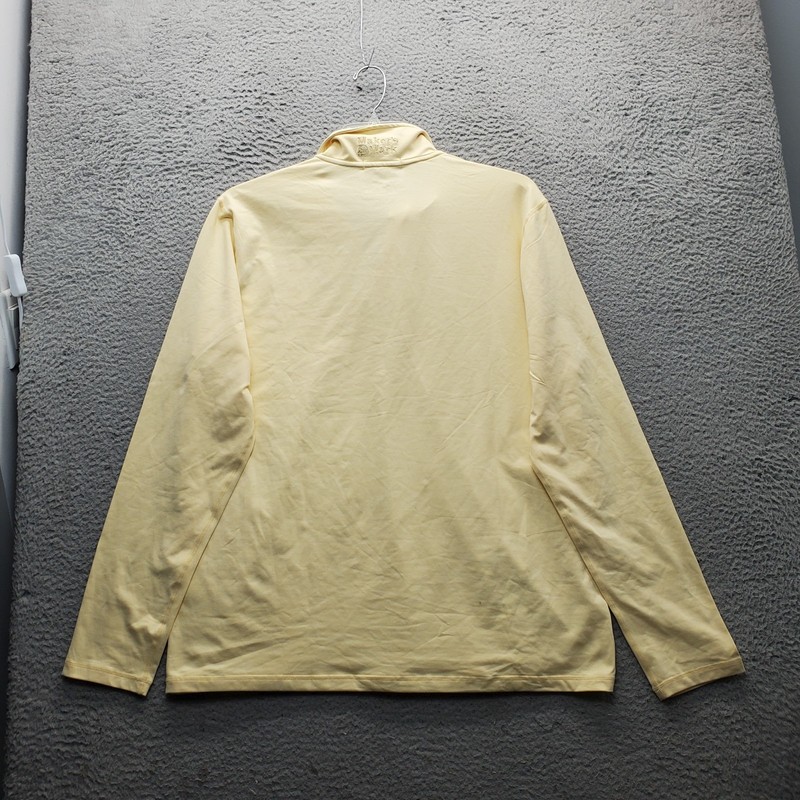 Marine Layer Weekend Sport 1/4 Zip Pullover Mens XL Yellow Preppy Long Sleeve gallery