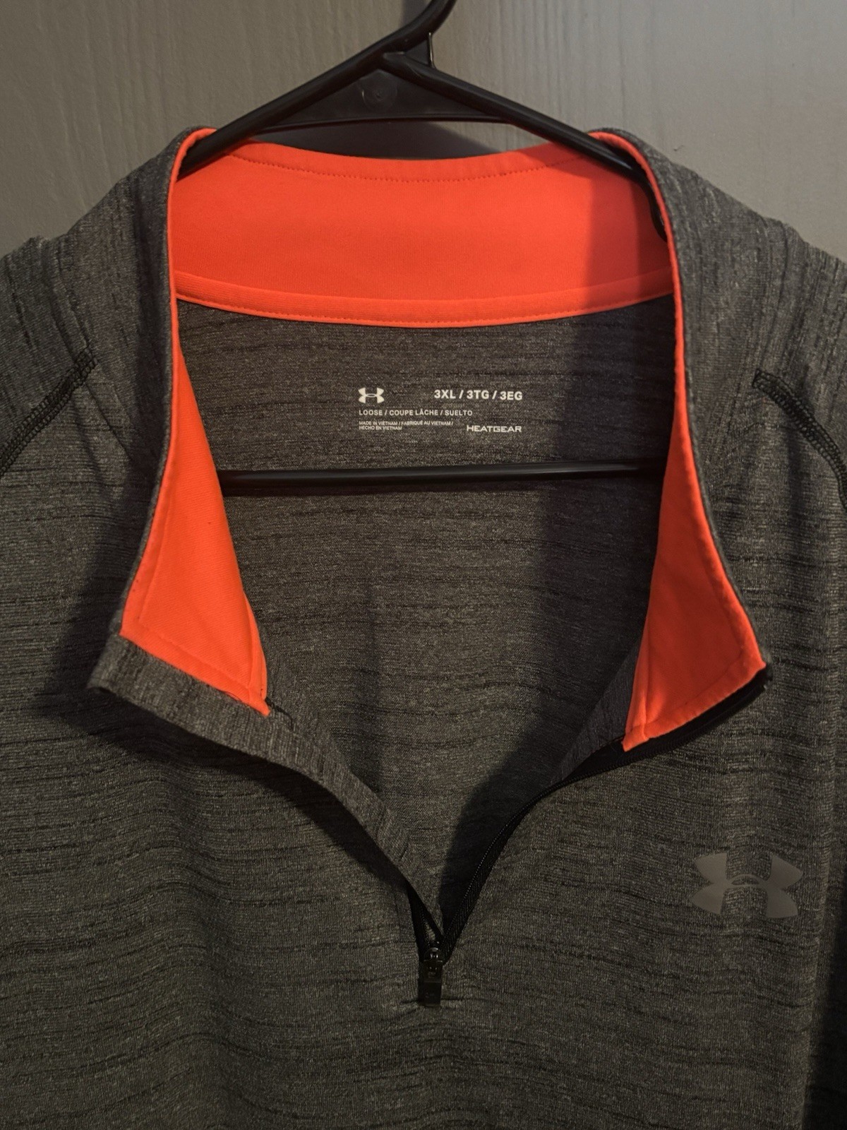 Under Armour HeatGear Men’s 3XL Big & Tall Loose 1/4 Zip Pullover Gray gallery