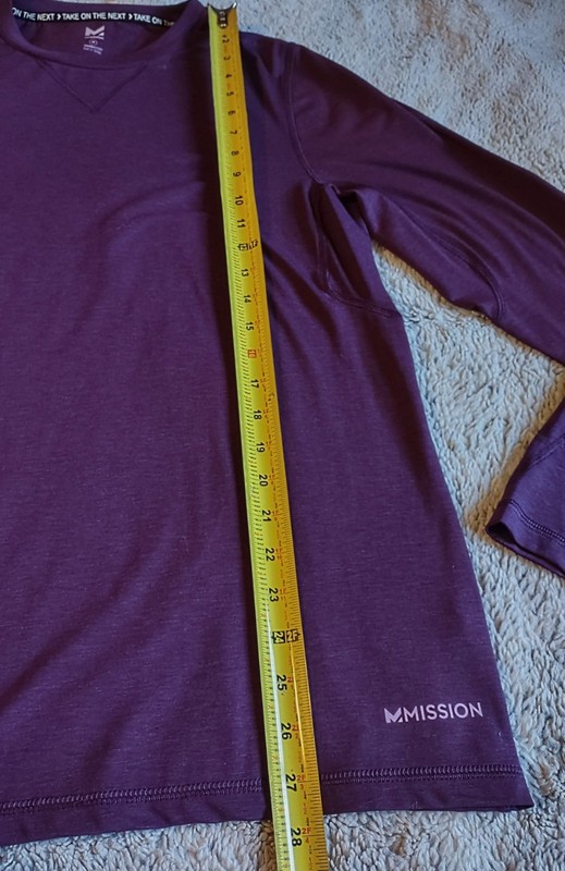 Mission Men's Vaporactive Purple Long Sleeve Shirt Medium gallery