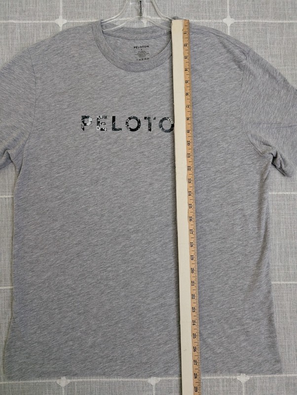 Peloton Logo Tee Shirt Mens Medium Gray Casual Classic Basic Workout gallery