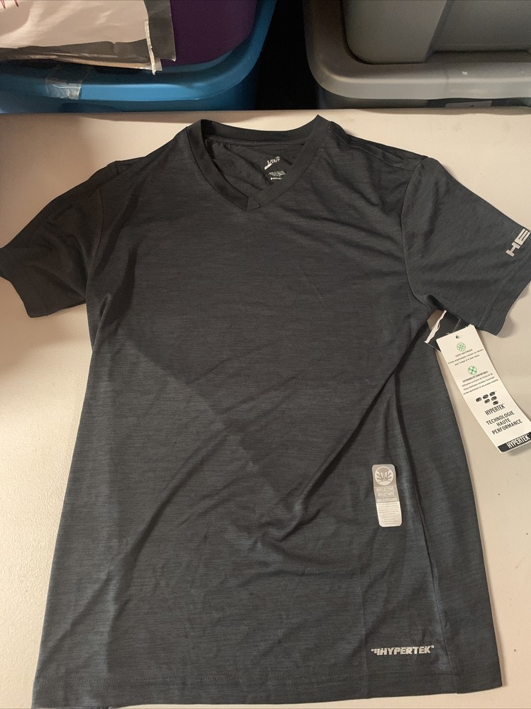 head Hypertek mens black small active wear Reflective t-shirt Bin#326