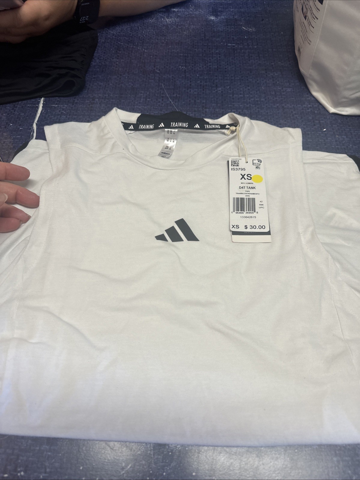 Adidas Men's Designed for Training Workout Tank Top in White, Size Xs 31s gallery