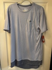 $35.00 746425-012 Nike Men QT S+ Premium Essentials Tee (gray / charcoal / volt)