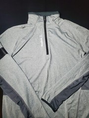 Mens M Reebok 1/3 Zip Shirt Gray