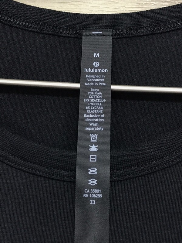 Lululemon 5 Year Basic Tee VITASEA Size M SeaWheeze 🦄⚡️ Reflective Black 00345 gallery
