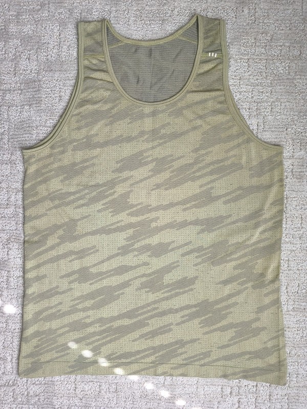 Lululemon Metal Vent Breathe Tank Top Mens Large Green Camo Mesh Running Gym L gallery