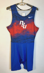 Nike x NSU Men’s Large Red & Blue Track Unitard Speedsuit Skinsuit