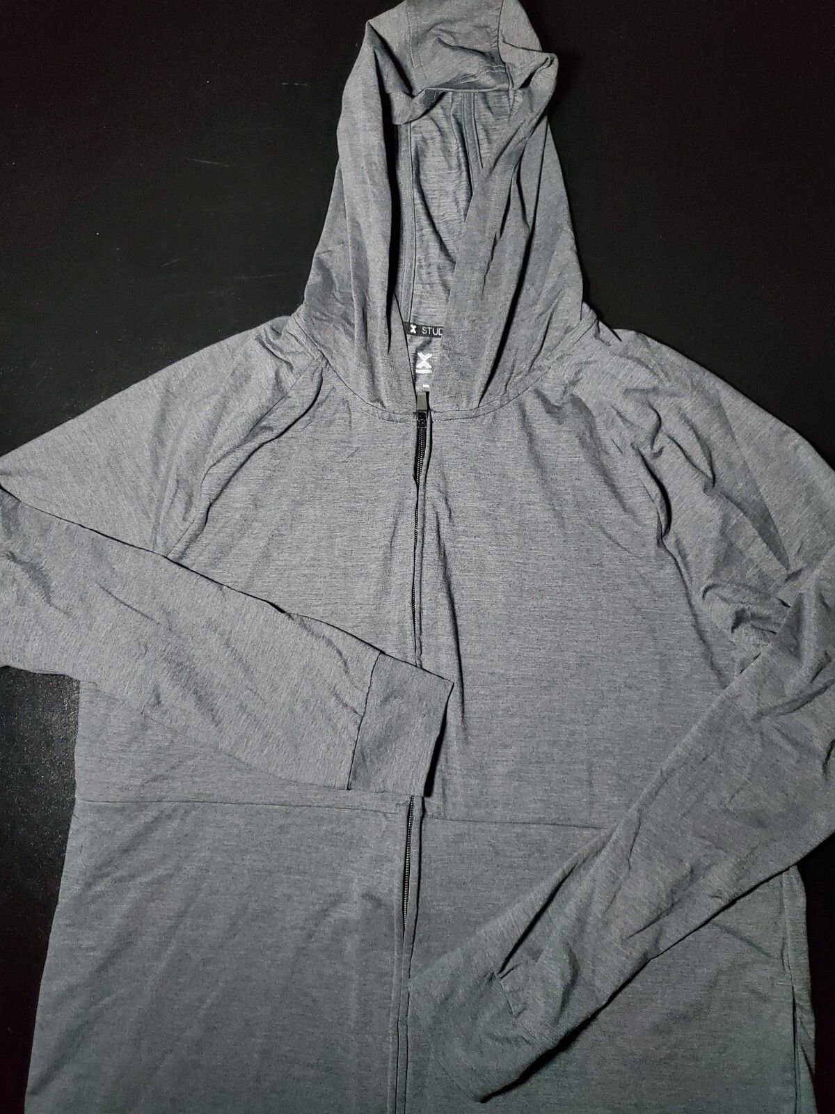Mens Medium Xersion Quick Dry Full Zip Hooded Lightweight Shirt gallery