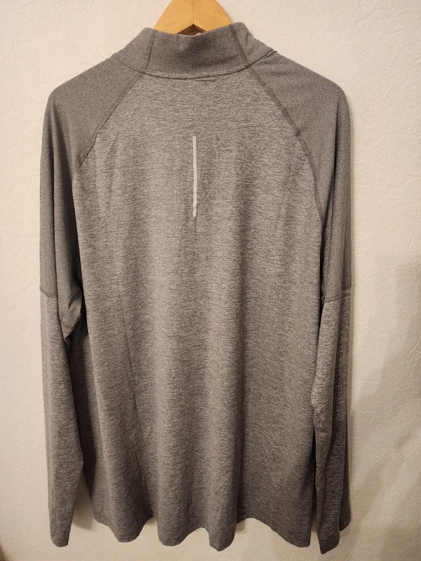 Nike Element 2.0 1/4 Zip Reflective Running Top Size 2XL Smoke Grey AH8973-084 gallery