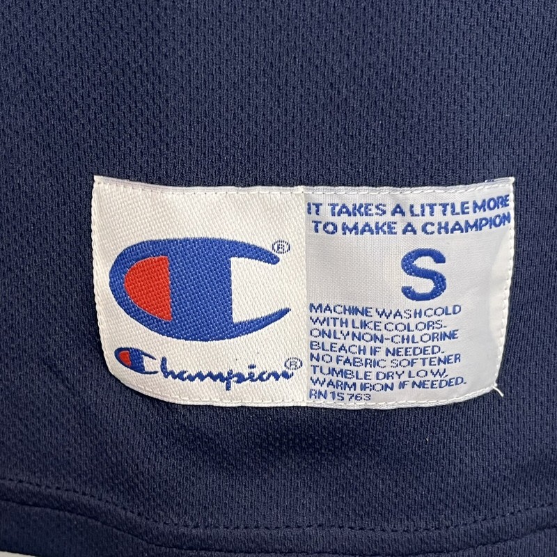 Champion Double Dry Sleeveless Blue Basketball Jersey BB70 Small Spot On Collar gallery