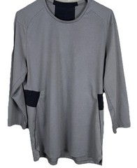 Lululemon Shirt Mens Large Gray Fast free 3/4 Sleeve Athletic Lightweight Gym