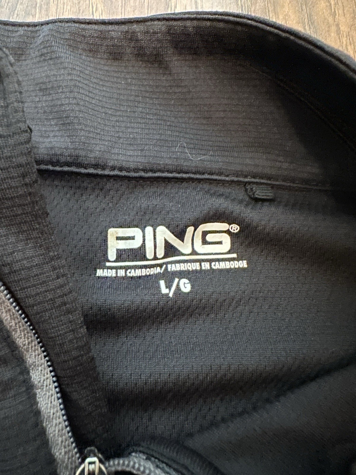 PING Ranger Sensorcool Mens Large Black Quarter Zip Pullover Golf Top gallery
