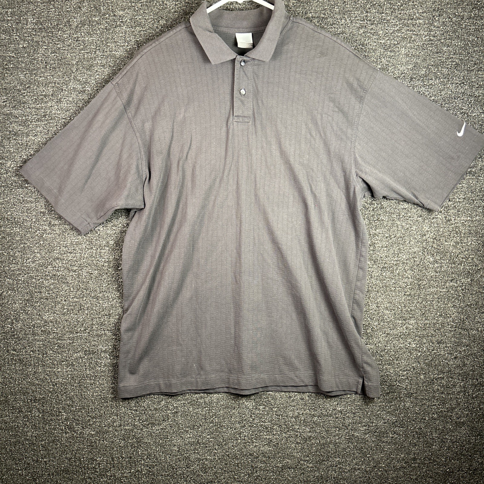 Nike Golf Tour Performance Short Sleeve Dri-Fit Gray Polo Shirt Sz L gallery