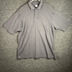 Nike Golf Tour Performance Short Sleeve Dri-Fit Gray Polo Shirt Sz L