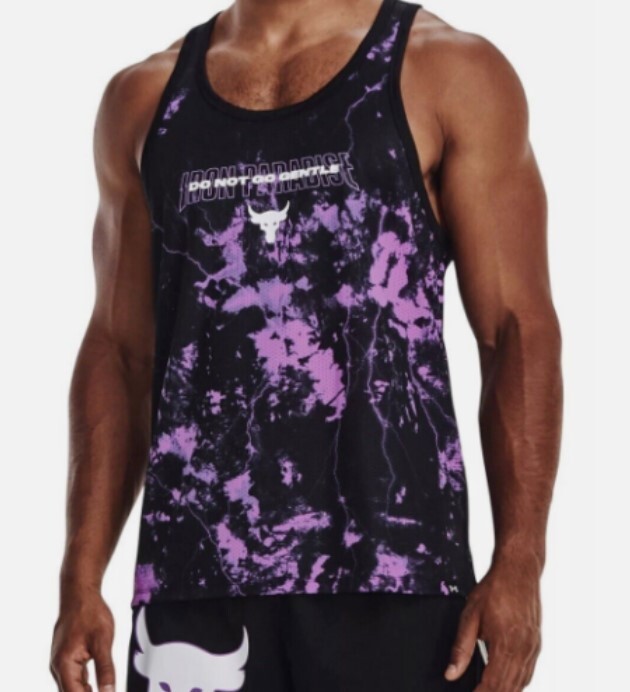 Under Armour Project Rock Iron Paradise Tank Top Black Men Size XL Extra Large gallery