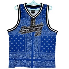 NWT Dogg Supply Men’s Royal Blue Mesh Bandana Basketball Jersey Tank Size Medium