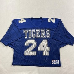 Vintage Champion Shirt Mens XL Blue Mesh Football Jersey Tigers 24 Made USA