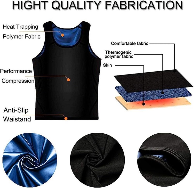 Men Gynecomastia Compression Tank Tops Sauna Sweat Vest Fitness Body Shaper Belt gallery