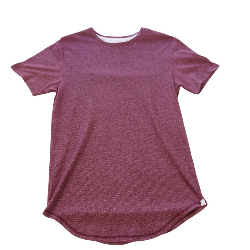 On The Byas Top Women Small/maroon/tunic/short sleeves/micro mesh knit gallery